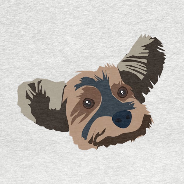 Gus the Yorkie – Cute Dog Art by Design Garden